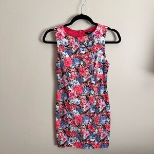 Fitted floral forever 21 short cocktail dress